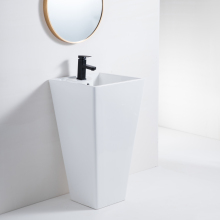 White Ceramic Pedestal Basin