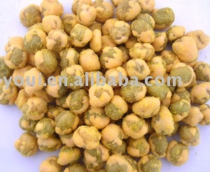 Orange flavor coated green peas