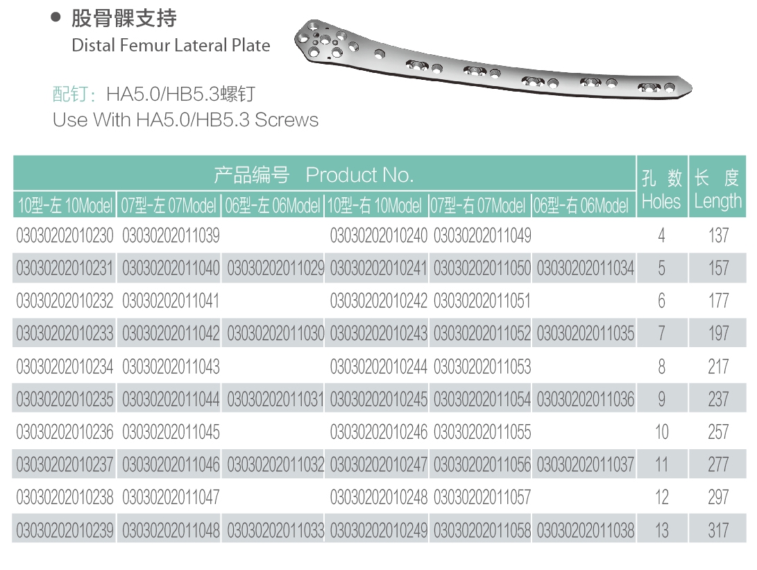 distal femure lateral plakası distal femure lateral plate