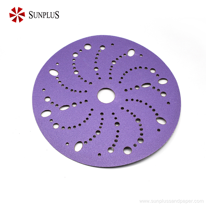 150mm Automotive Purple Ceramic Sanding Discs Film