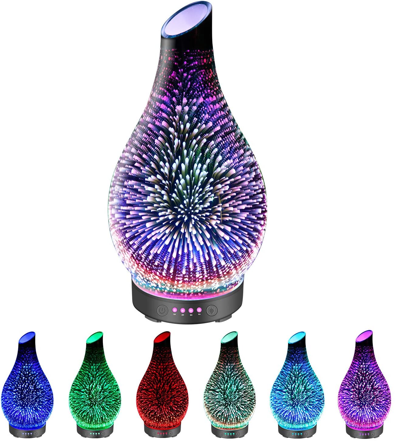 3D glass essential oil diffuser 400ml aromatherapy humidifier colorful remote control ultrasonic cold fog machine 3D glass essential oil diffuser 400ml aromatherapy humidifier colorful remote control ultrasonic cold fog machine