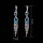 Water Droplets Crystal Long Dangles Earrings Wedding