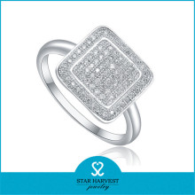 Good Quality 925 sterling Silver CZ Mirco Pave Ring
