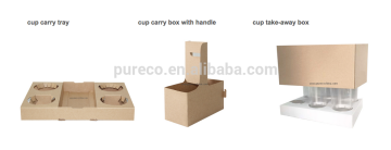 cup carrier holder delivery take away tray box