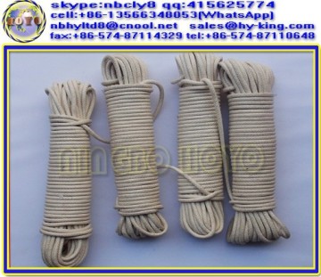 6mm waxed cotton flagpole halyard , wax cotton clothesline rope, cotton braided rope