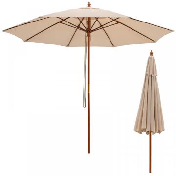 Outerlead 9.5 FT Pulley Lift Round Patio Umbrella