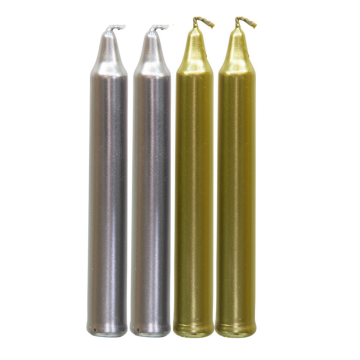 mini unscented color taper candles