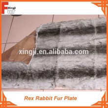 ( Dyed Chinchilla Design with three black strips) Rex Rabbit Fur Plate