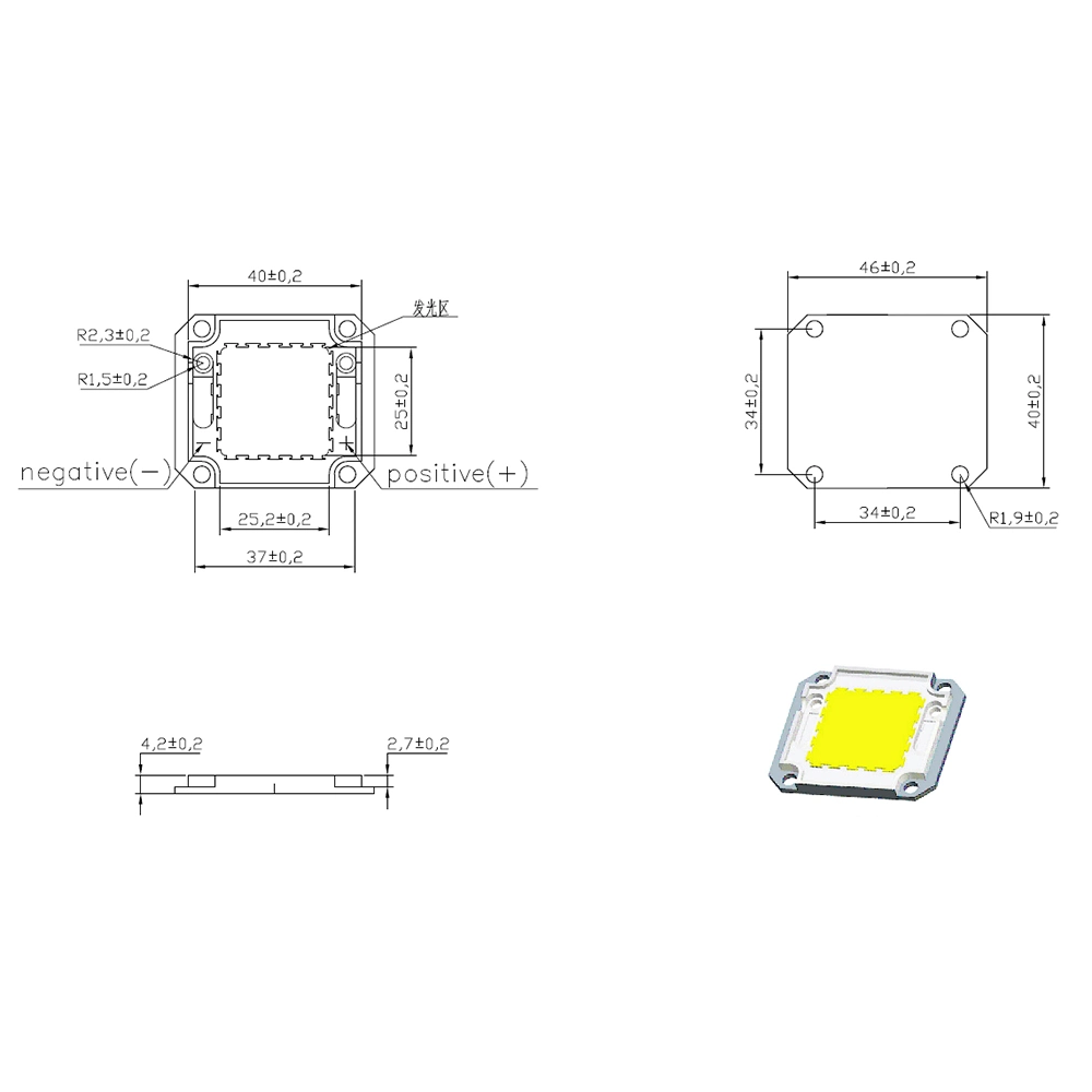 COB LED Mlt-Cl-C4640g01-10s10p100dxx