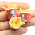 Kawaii Hars Gemengd Voedsel in Cup Charms DIY Craft Handgemaakte Sleutelhanger Decoratie Miniatuur Etalage Foto Props