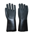 Guantes de franela negra con acabado arena 30cm