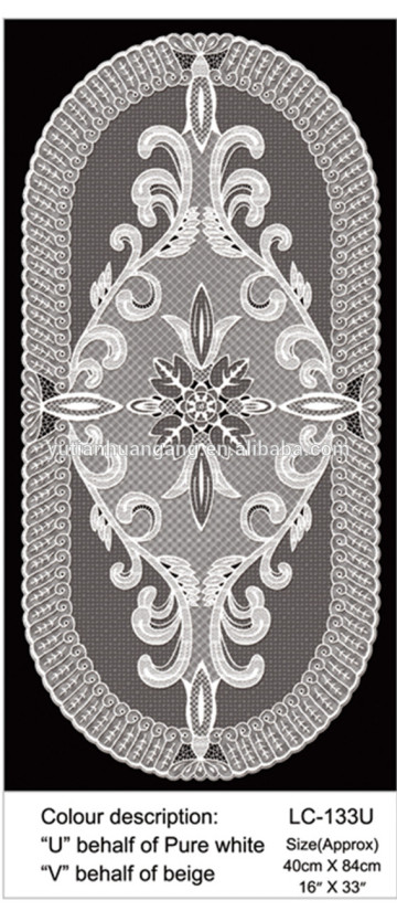 High quality supply directly restaurants white vinyl lace oval placemats