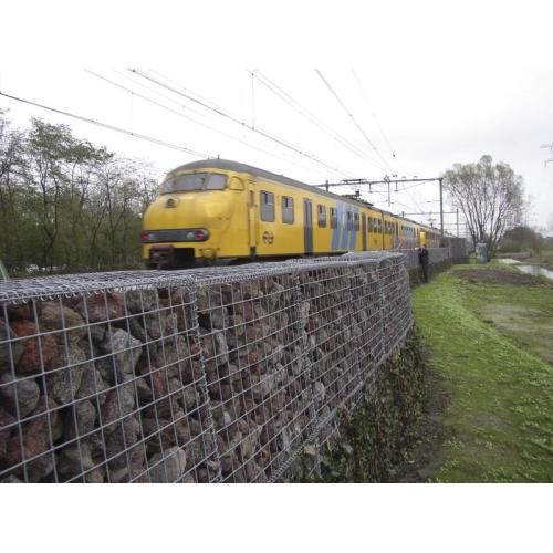 caixa soldada galvanizada da gaiola da pedra da rede de arame do gabion