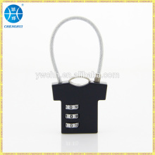 T shirt shaped combination lock cable lock