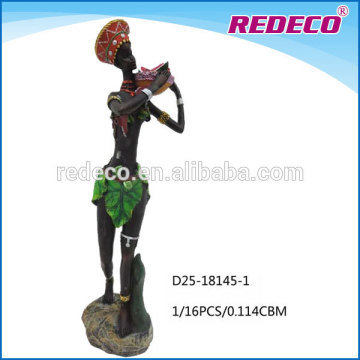 Resin african lady statue