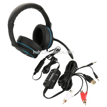 Professional video gaming headset for PS3/PS4/Xbox with detachable cable & comfortable earpad,PC tablet earphone best sound