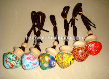 Hot selling car perfume bottle car air freshener bottle wooden cap