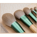 slight green wood color handle makeup brush sets