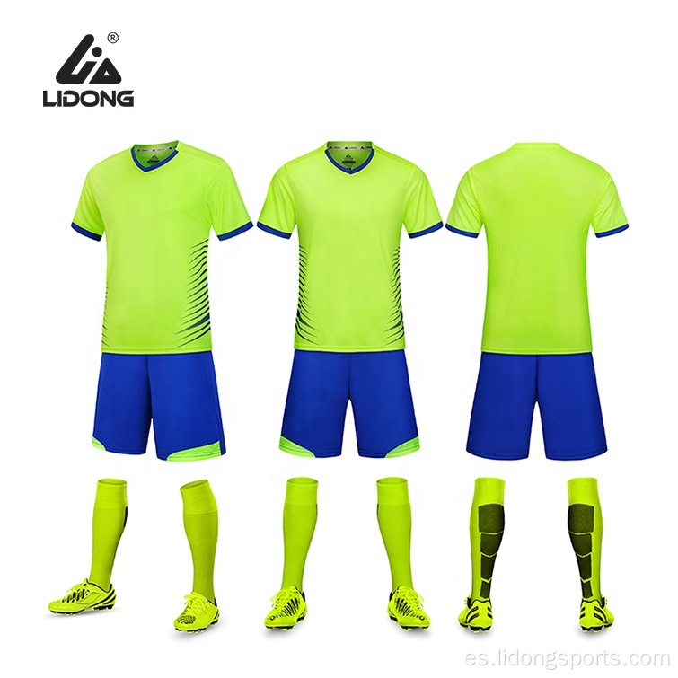 Moda Wear Green Soccer Jersey Uniformes de fútbol