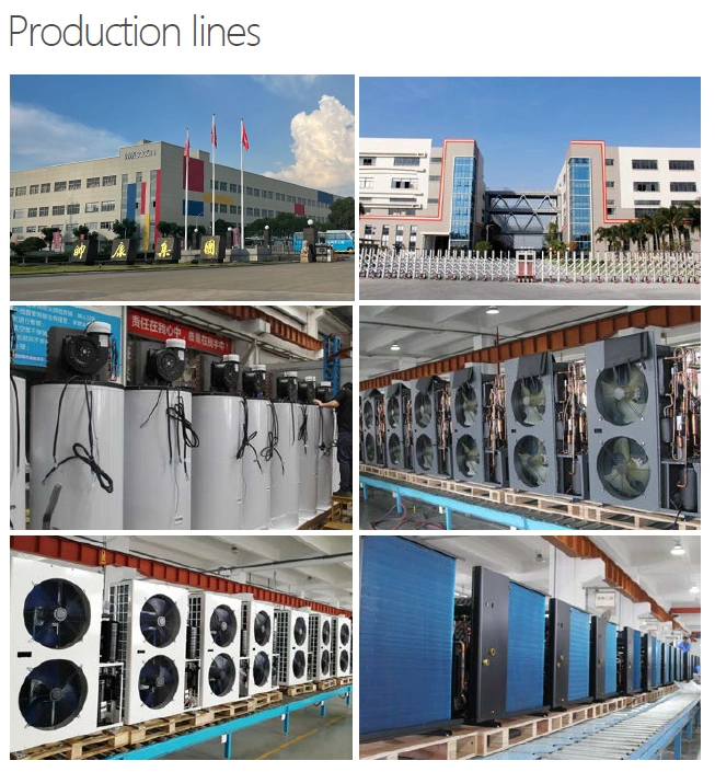 Commercial Evi Technology R410A Heat Pump for Market School Hospital Heating Cooling and Hot Water Supply