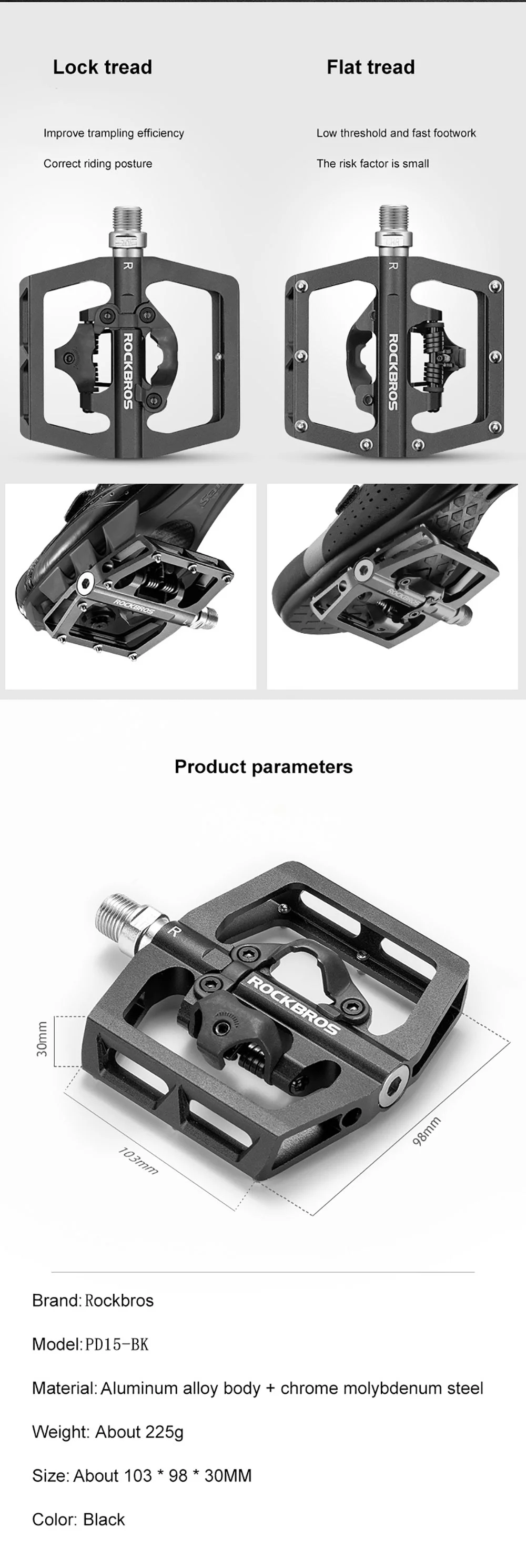 Made in China 2021 New Bicycle Parts, Mountain Bike Pedals, Mountain Bikes, Aluminum Alloy Pedals
