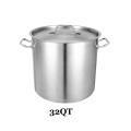 32QT Stainless Steel Stockpot with Lid
