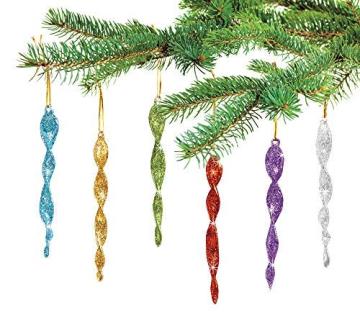 Glass Icicle Hanging Christmas Tree Ornament Christmas Decorations