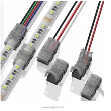 Non-Waterproof and Waterproof 8/10/12mm Solderless Connectors and Accessories for LED Strips