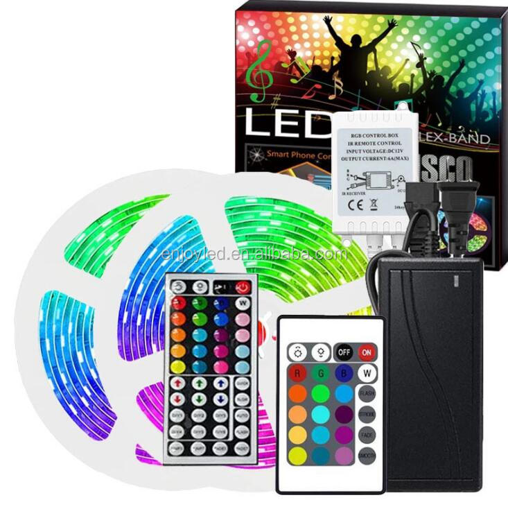 RGBLED light strip RGB5050 5M RGB color variable flexible LED light strip + 24-key remote control + power adapter kit