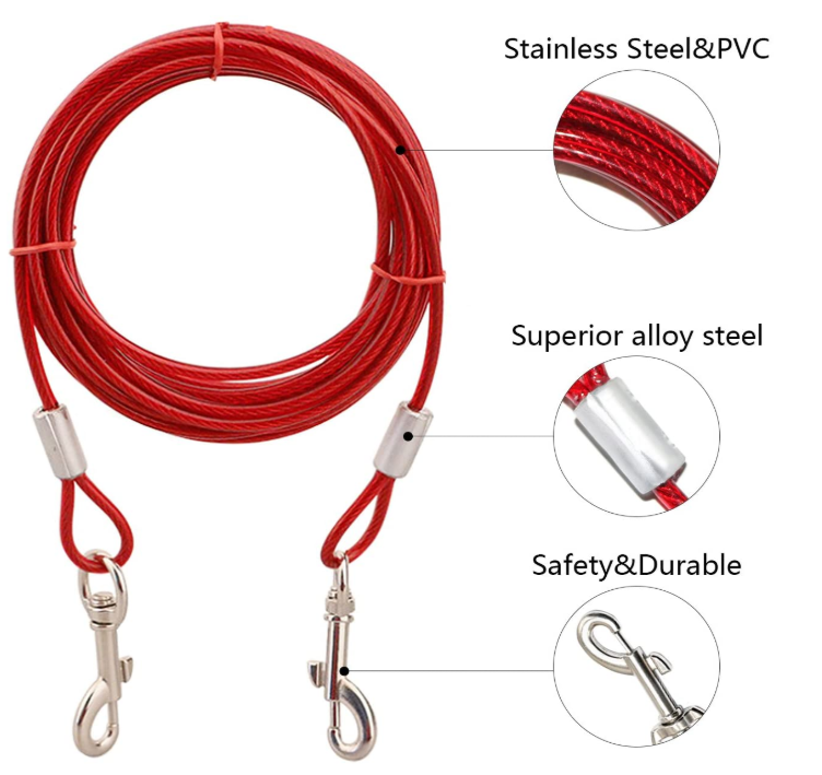 Câble d'attache pour petit chien Small Dog Tie Out Cable