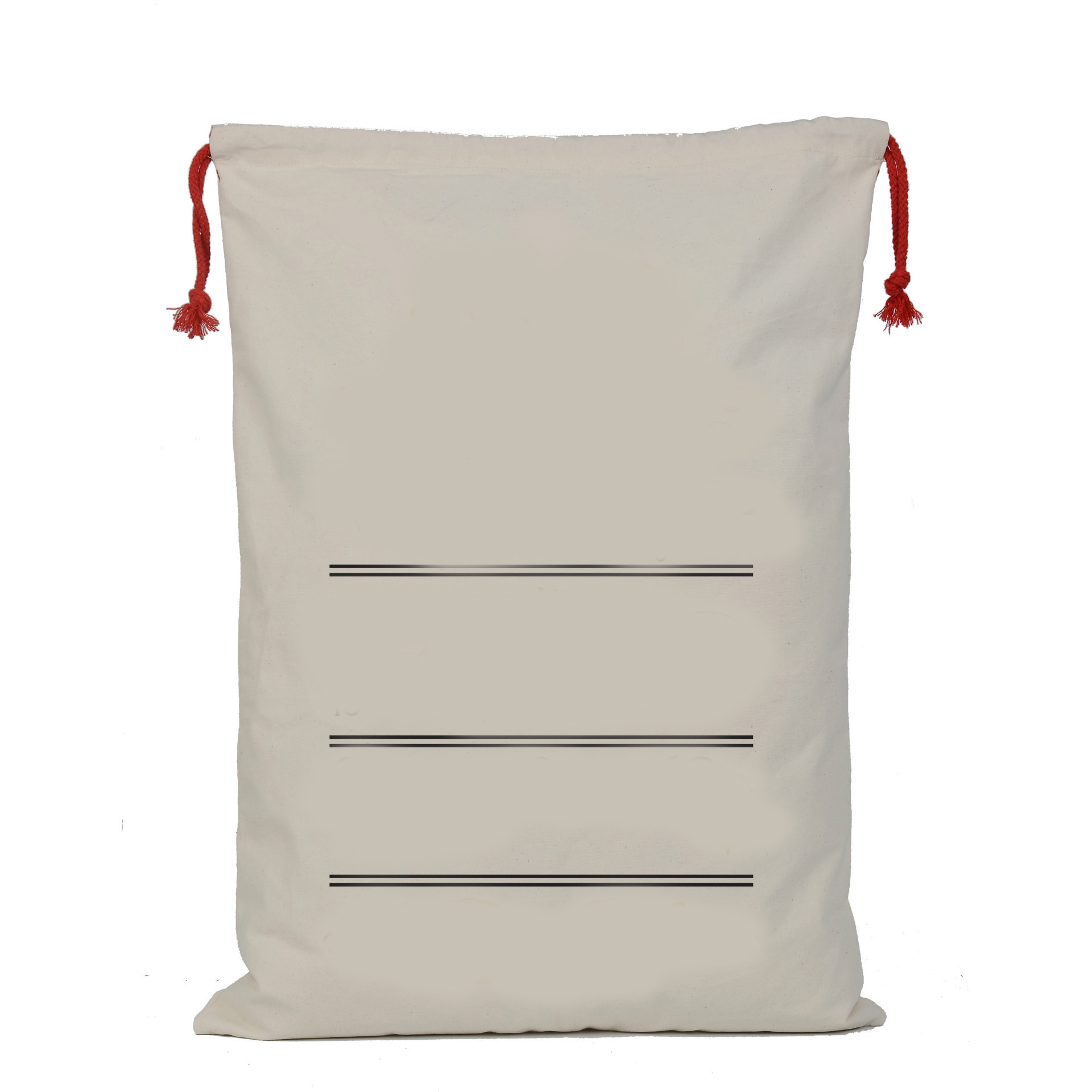 Christmas Drawstring Cotton Gift Bag Promotional Canvas Blank Santa Sack