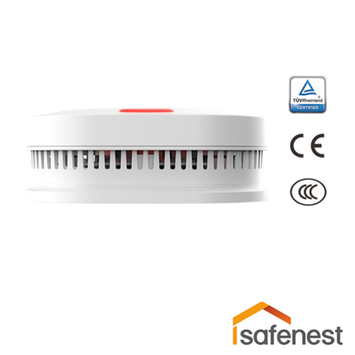 White Color Wireless Interconnected Smoke Alarm with wifi