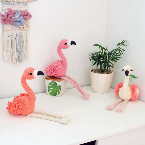 Szydełkowa dzianina Flamingo