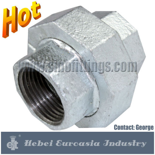 Galvanized malleable iron pipe fitting Union 340