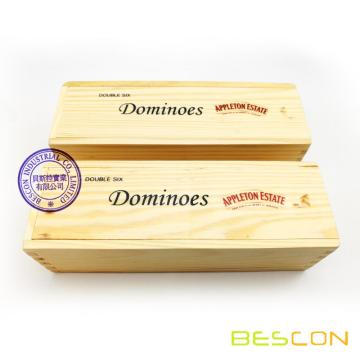 Wooden Box Packing Custom Logo Printing Dominoes