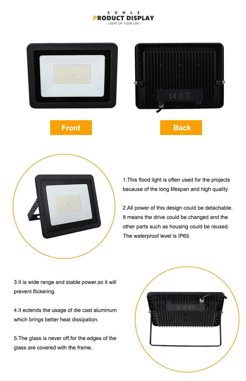 IP65 Waterproof 80W LED Floodlight Long-Distance LED Flood Light LED Outdoor Light