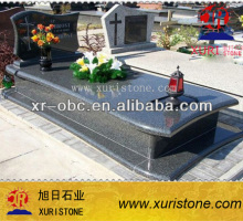 European Dark color G654 granite grave headstones