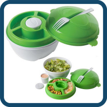 Portable Creative Fruit Salad Bowl set Modern Clear Plastic Salad Bowl