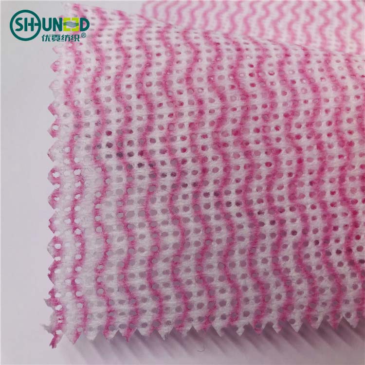 100% Polyester kitchen use tissue roll perforated towel spunlace nonwoven wipes