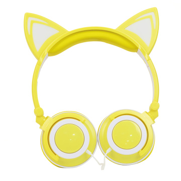 Macoron LED cartoon headphones cat ear headphone