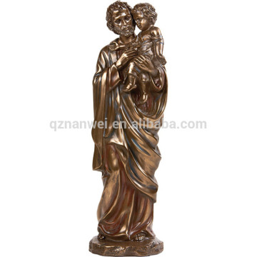 resin bronze saint joseph statue