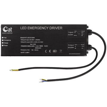 100W LED Emergency Driver with 18.5V battery 1h