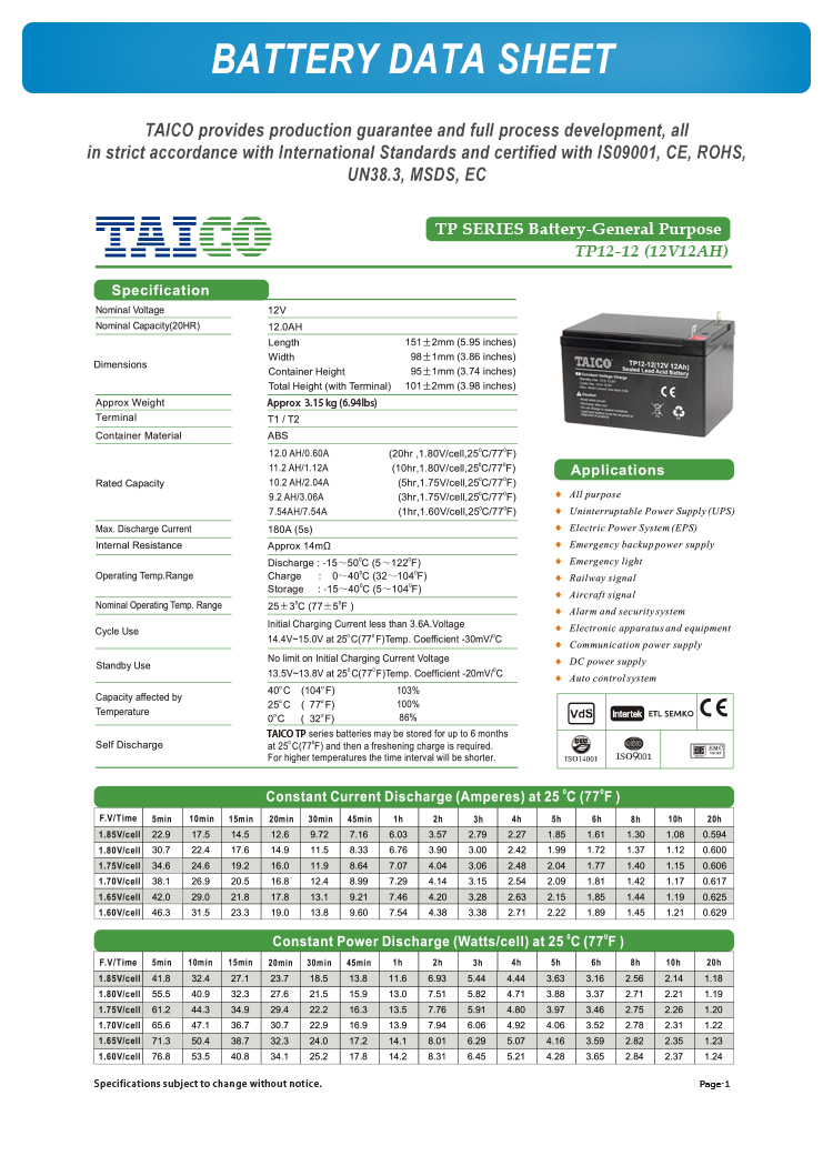 12v Voltage 12v12ah lead acid smf vrla batteries