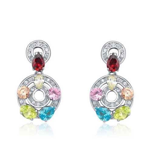fashion dangle fancy cubic zircon earrings