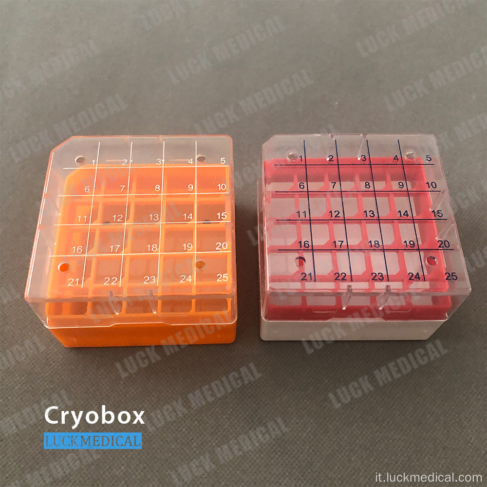 Cryobox per la plastica PC Cryovial Storage