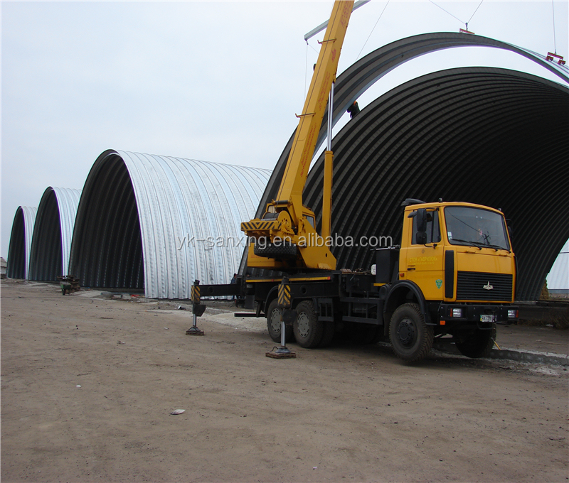 SABM-1000-630 hydraulic no beam steel sheet shed/shack roof cold roll making machine arch roof forming machine
