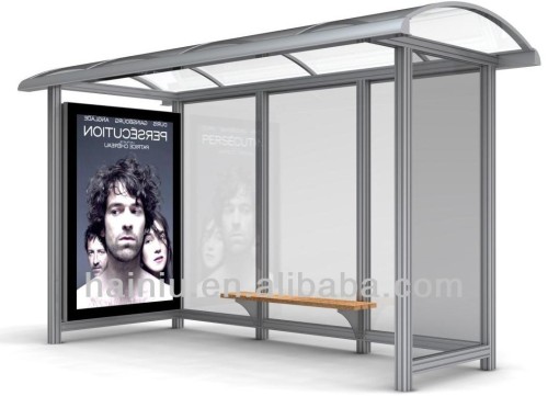 Customized Metal Bus Stop Shelter With Lightbox