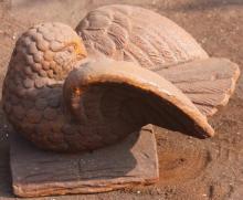 yard art cast iron bird animal