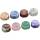 Natural gemstone recessed holder base for storing beads