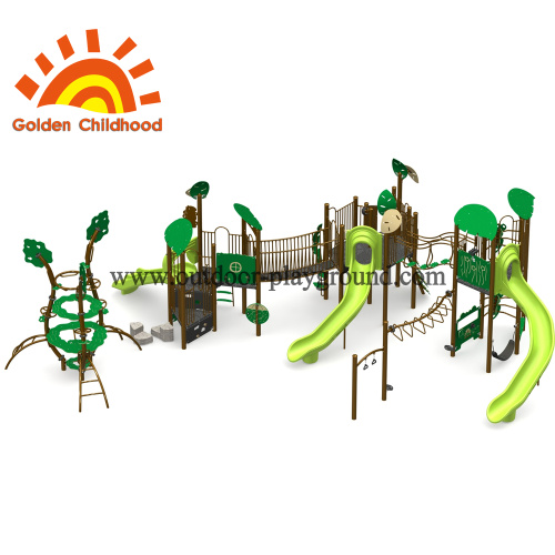 Green Spring Tree Outdoor Playground Untuk Anak-Anak